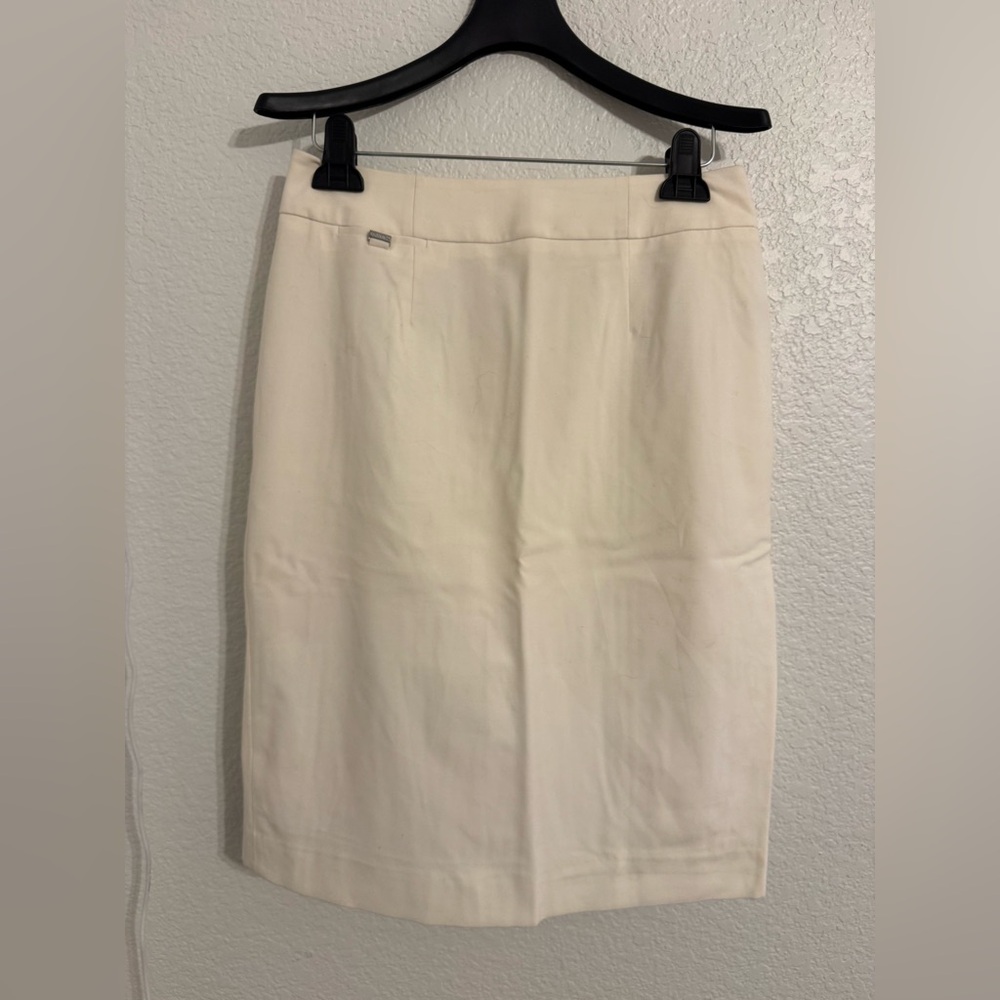 Calvin Klein Cream Pencil Skirt